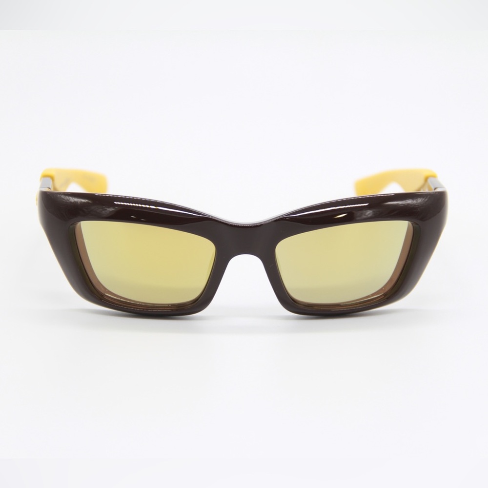 NEW BOTTEGA VENETA BV1182S 002 UNISEX BROWN YELLOW SUNGLASSES BV 1182S - Picture 4 of 13